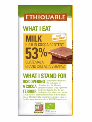 Verpakking Melkchocolade 53 % Guatemala